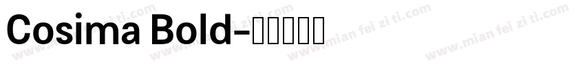 Cosima Bold字体转换